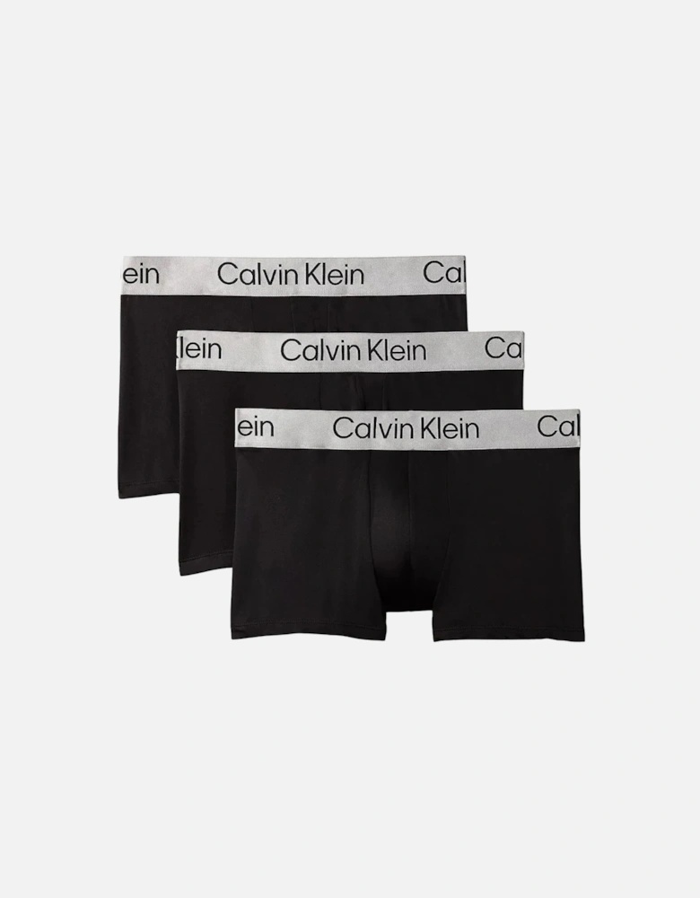 3-Pack Icon Microfibre Stretch Boxer Trunks, Black