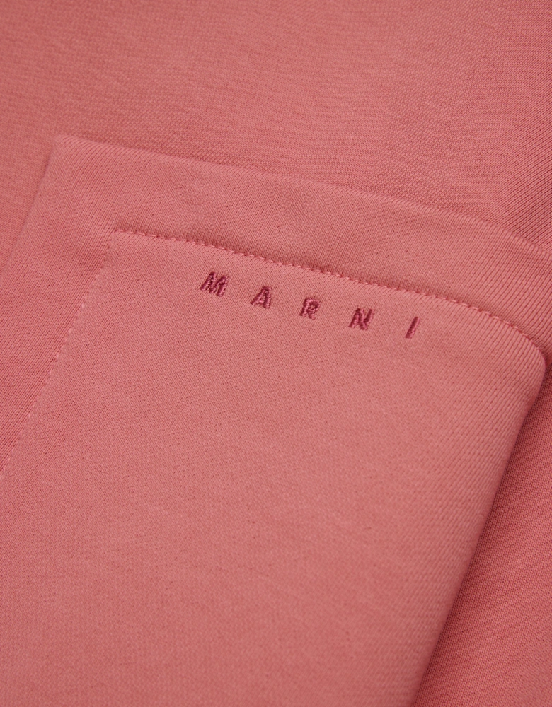 Girls Big Pocket Sweater Dress in Pink
