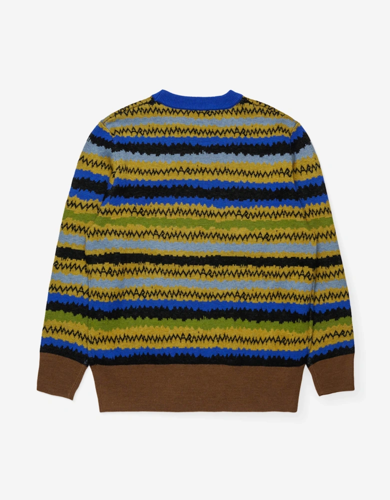 Kids Striped Wool Knit Jumper in Multicolour