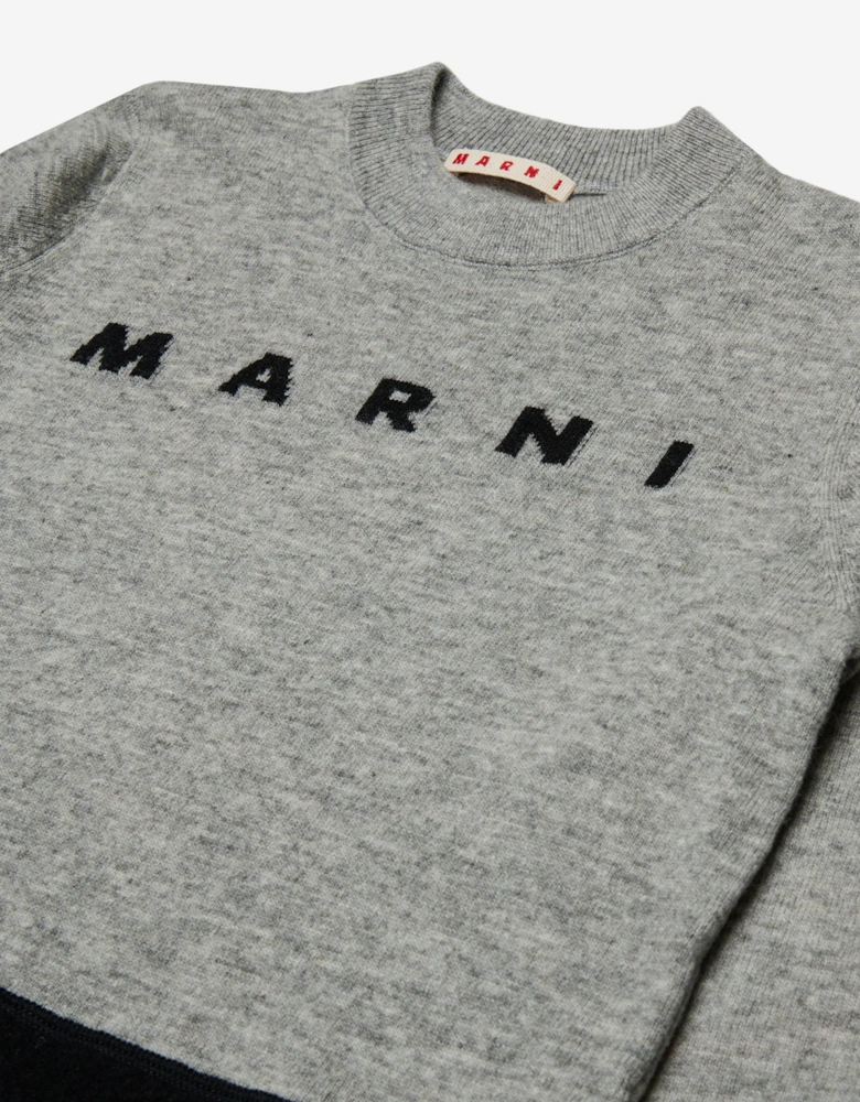 Kids Wool Logo Jumper in Grey