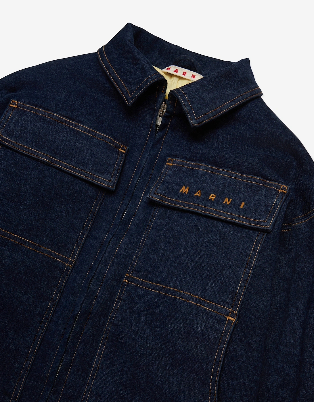 Kids Denim Zip Up Jacket in Blue