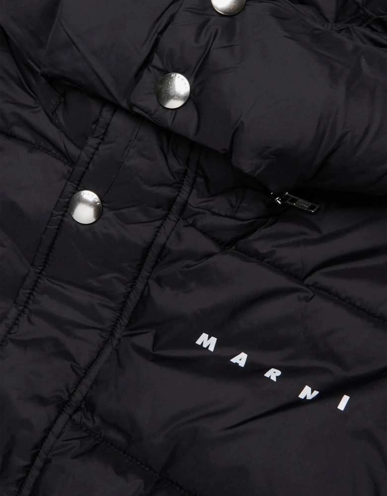 Kids Logo Puffer Jacket in Black
