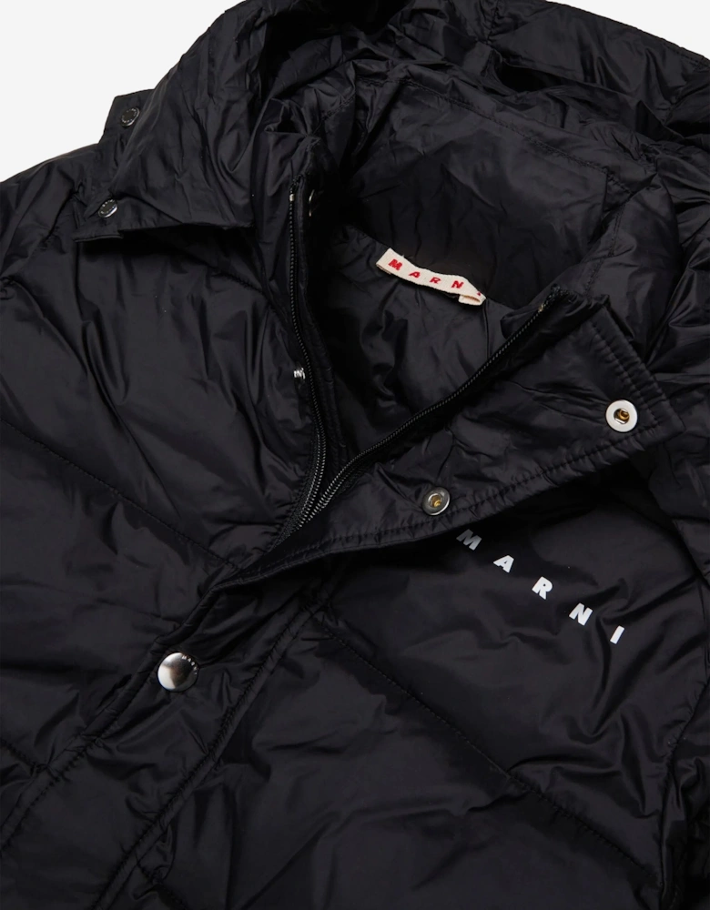 Kids Logo Puffer Jacket in Black
