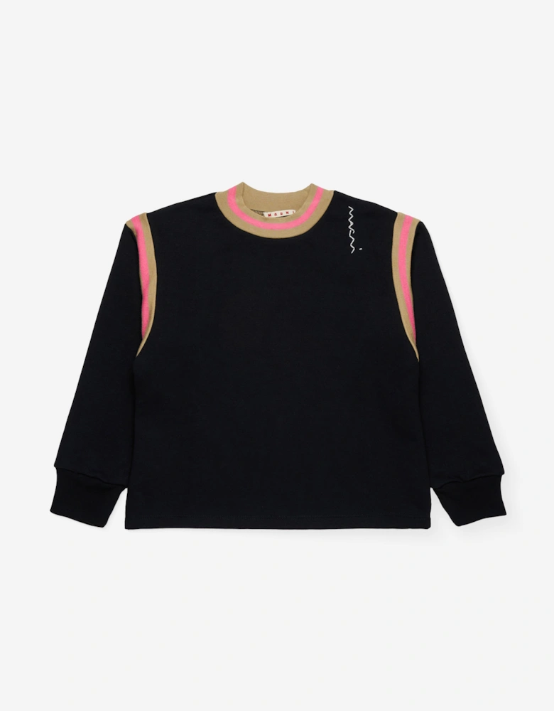 Girls Logo Sweatshirt in Black