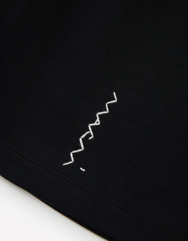 Girls Cotton Fleece Pocket Skirt in Black