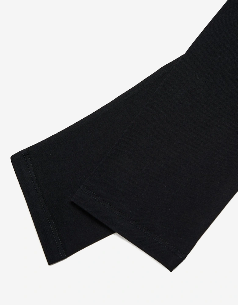 Girls Logo Waistband Leggings in Black