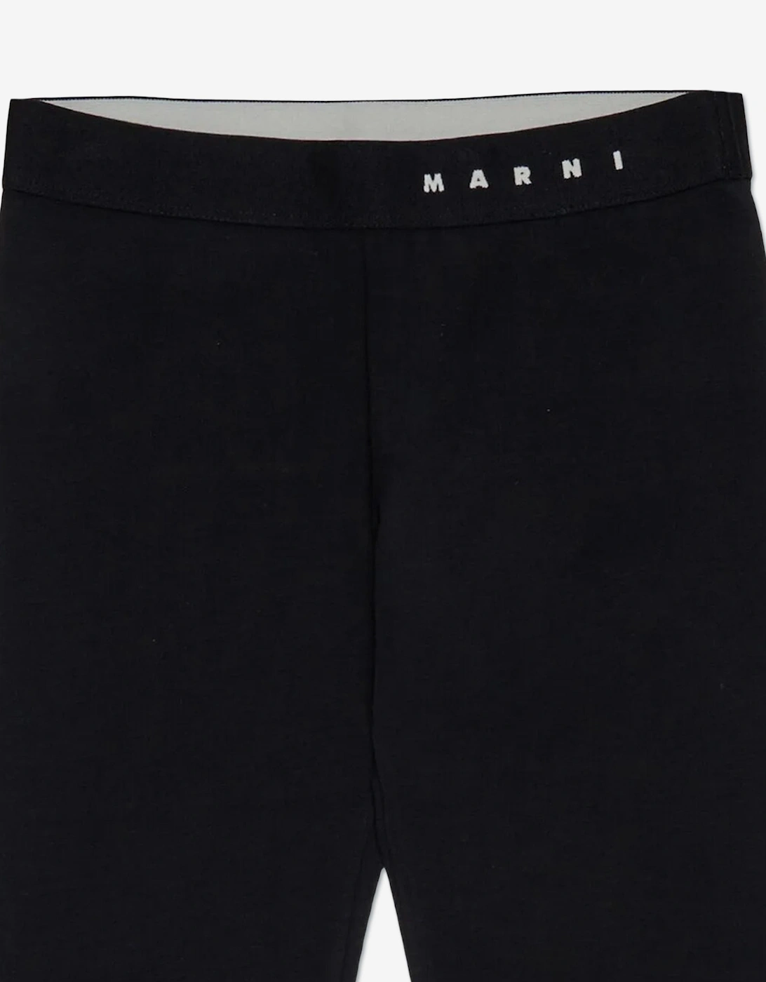 Girls Logo Waistband Leggings in Black