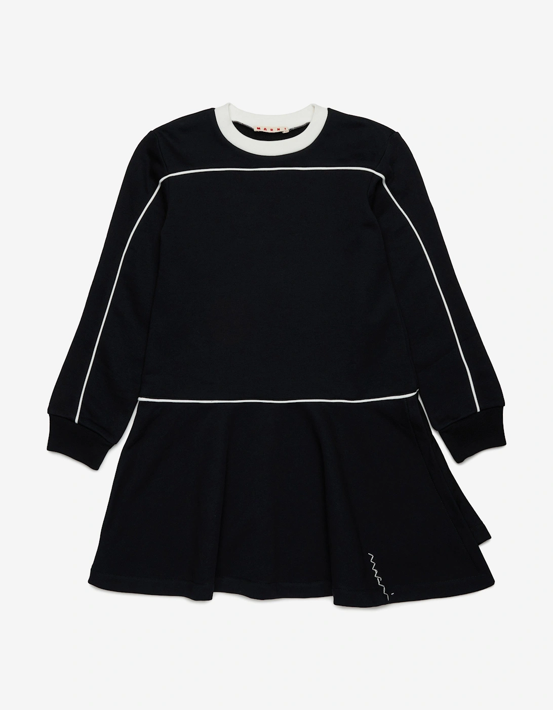 MARNI Girls Sweater Dress in Black - Size: 4 years