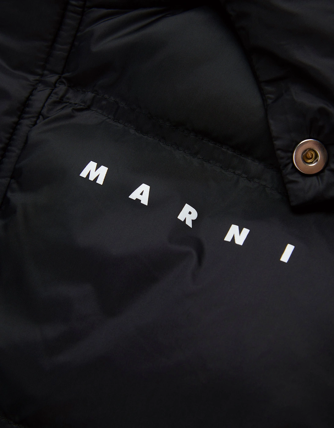 Kids Padded Logo Gilet in Black