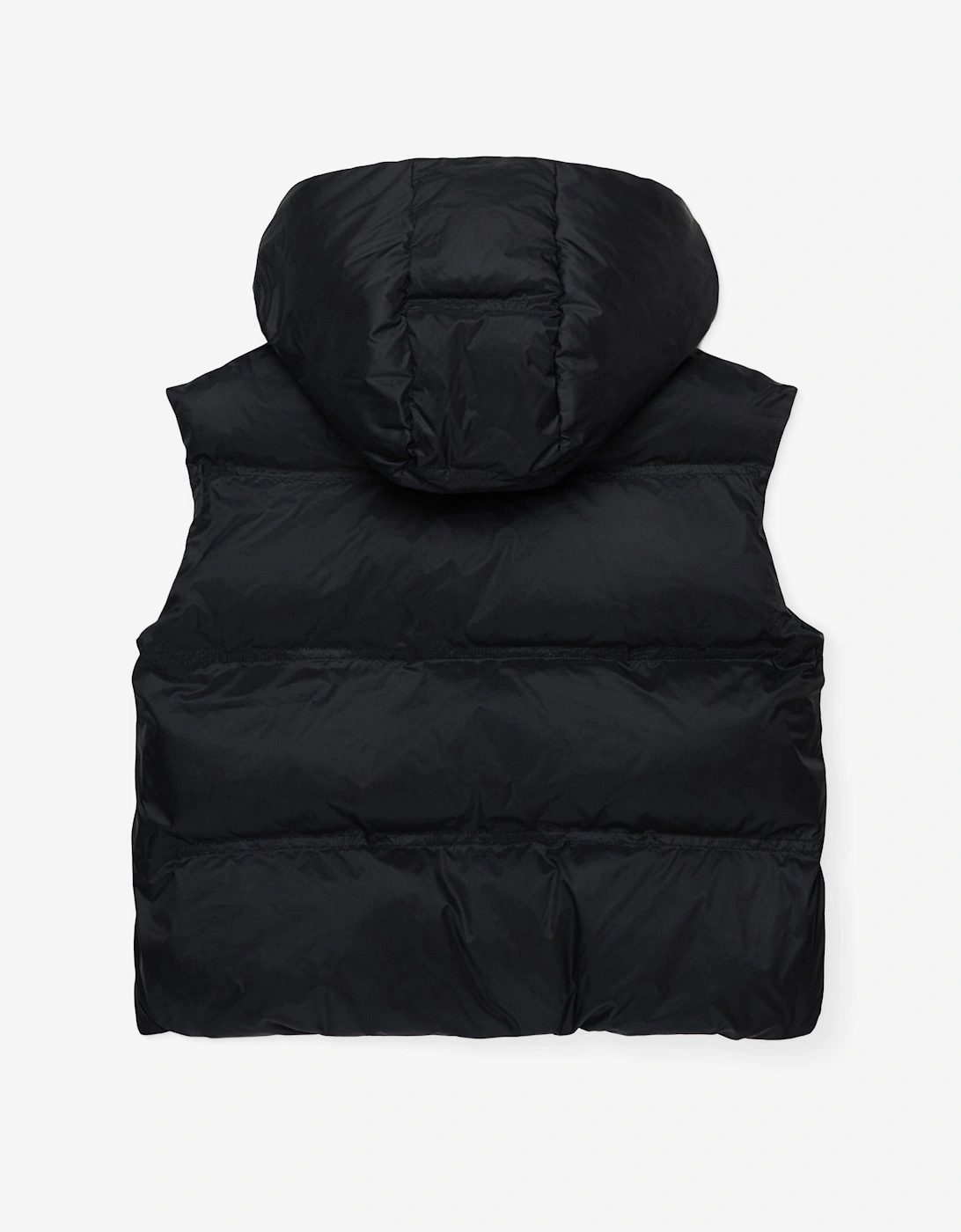 Kids Padded Logo Gilet in Black