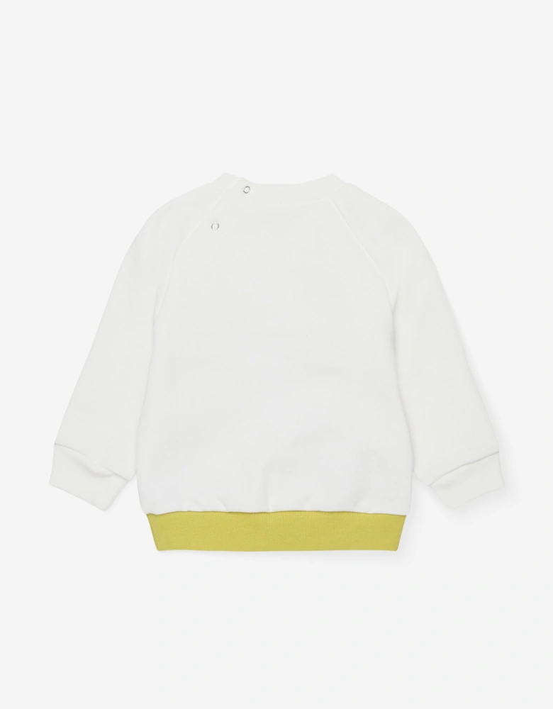 Baby Graphic Print Sweatshirt in White
