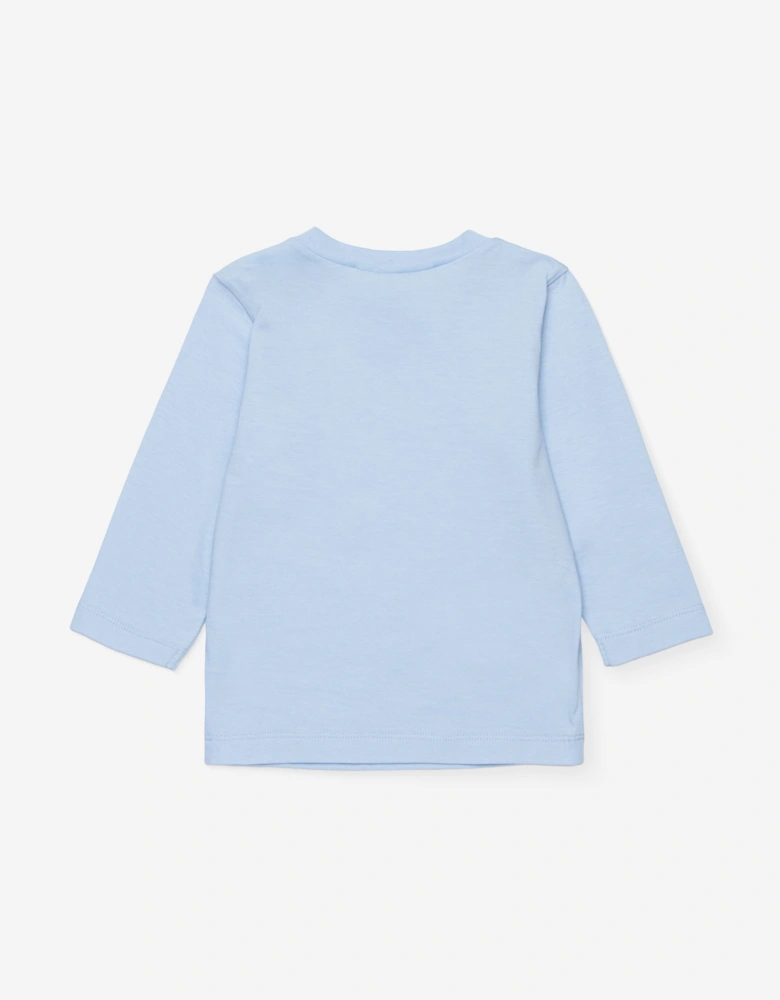 Baby Long Sleeve Logo T-Shirt in Blue
