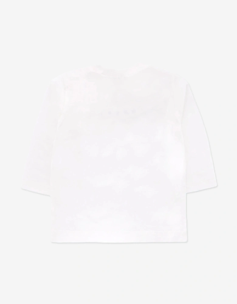 Baby Long Sleeve Logo T-Shirt in White