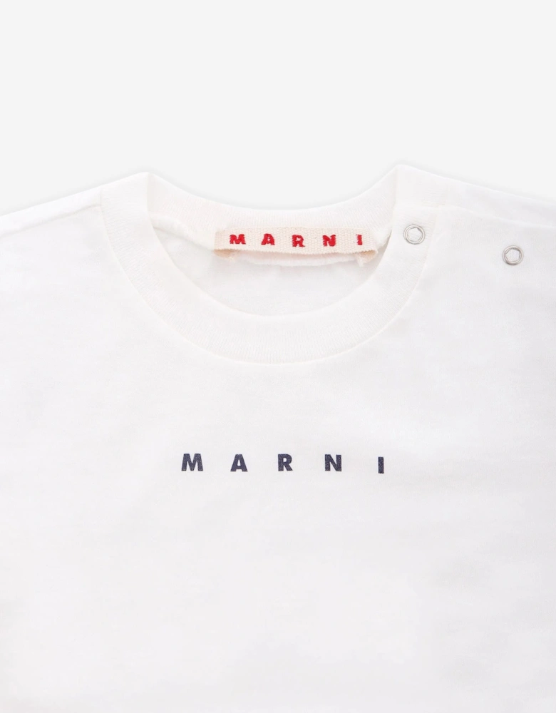 Baby Long Sleeve Logo T-Shirt in White