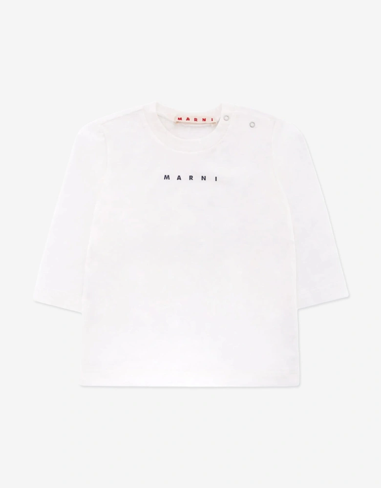 Baby Long Sleeve Logo T-Shirt in White