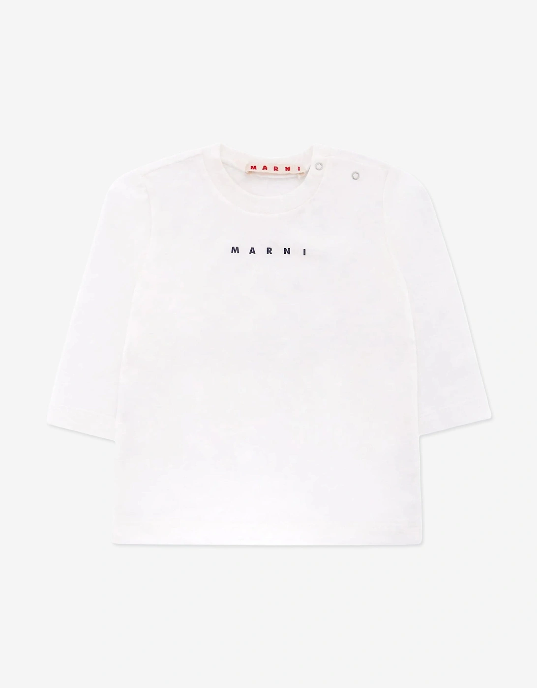 Baby Long Sleeve Logo T-Shirt in White, 4 of 3