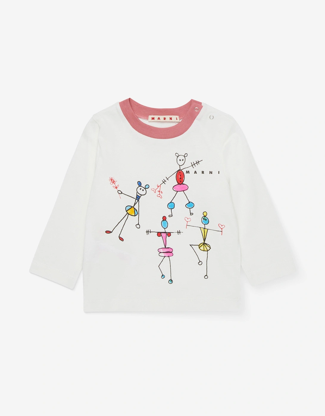 Baby Girls Long Sleeve T-Shirt in White, 5 of 4