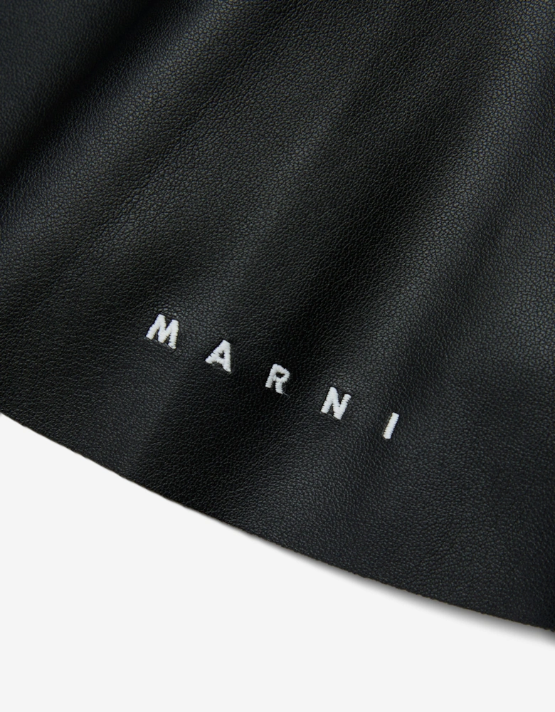 Girls Faux Leather Skirt in Black