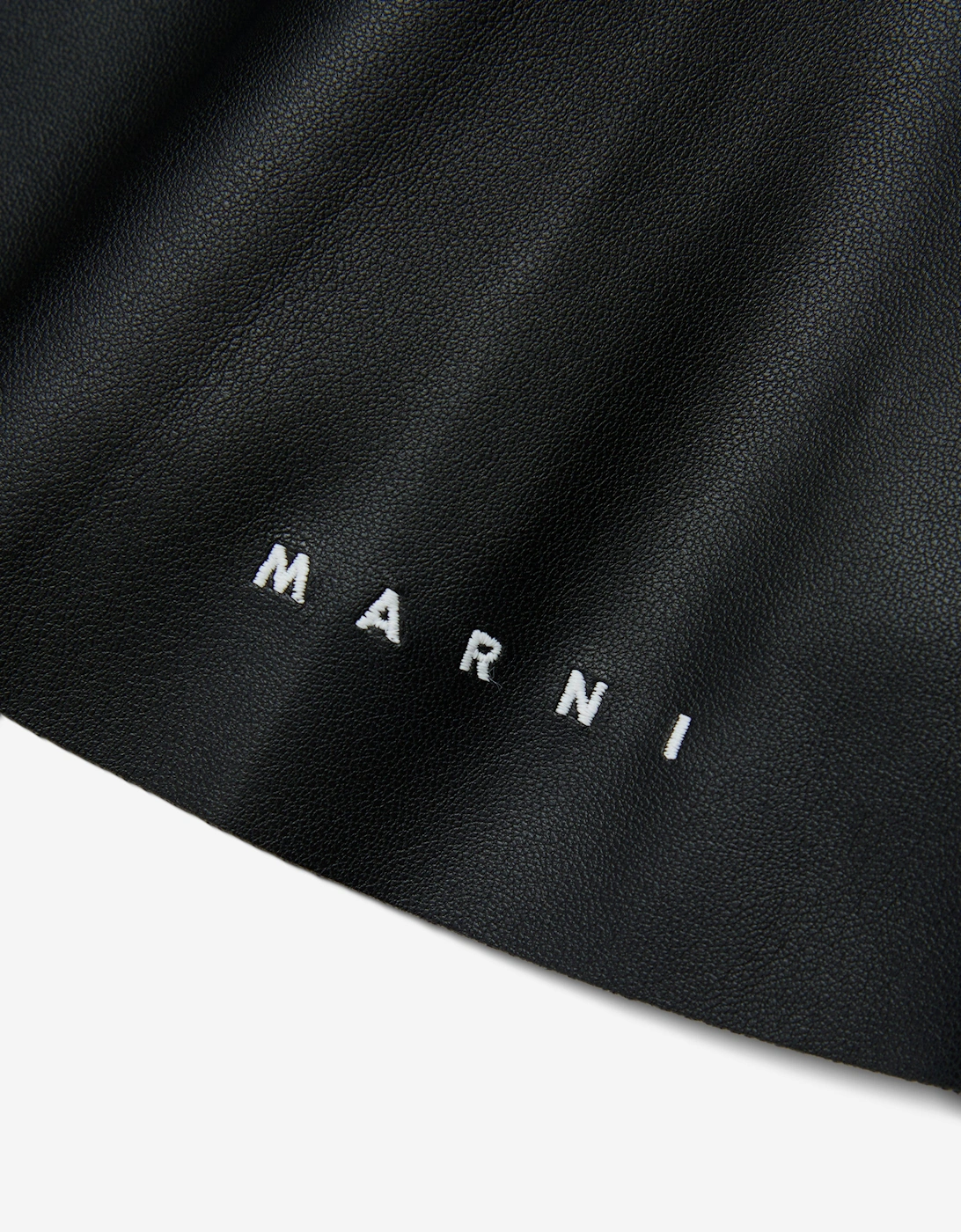 Girls Faux Leather Skirt in Black