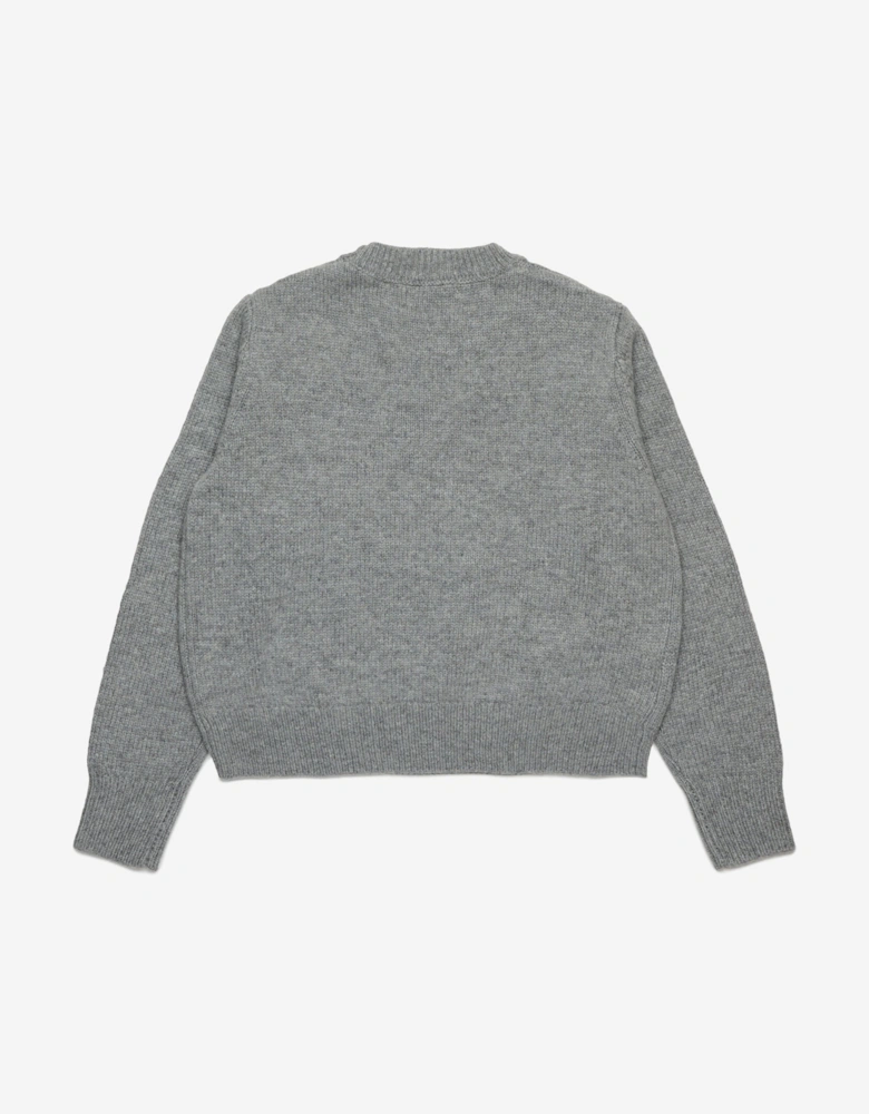 Girls Wool Rock Doll Jumper in Grey