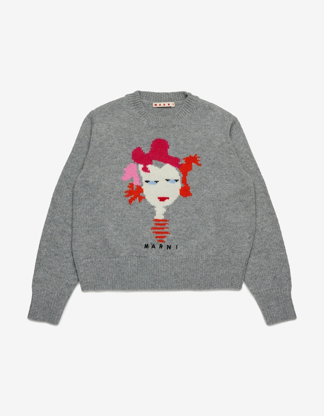 Girls Wool Rock Doll Jumper in Grey, 5 of 4