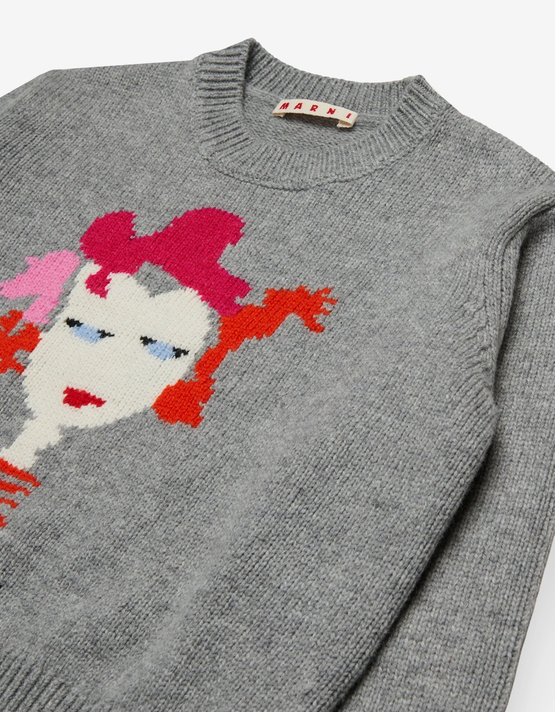 Girls Wool Rock Doll Jumper in Grey