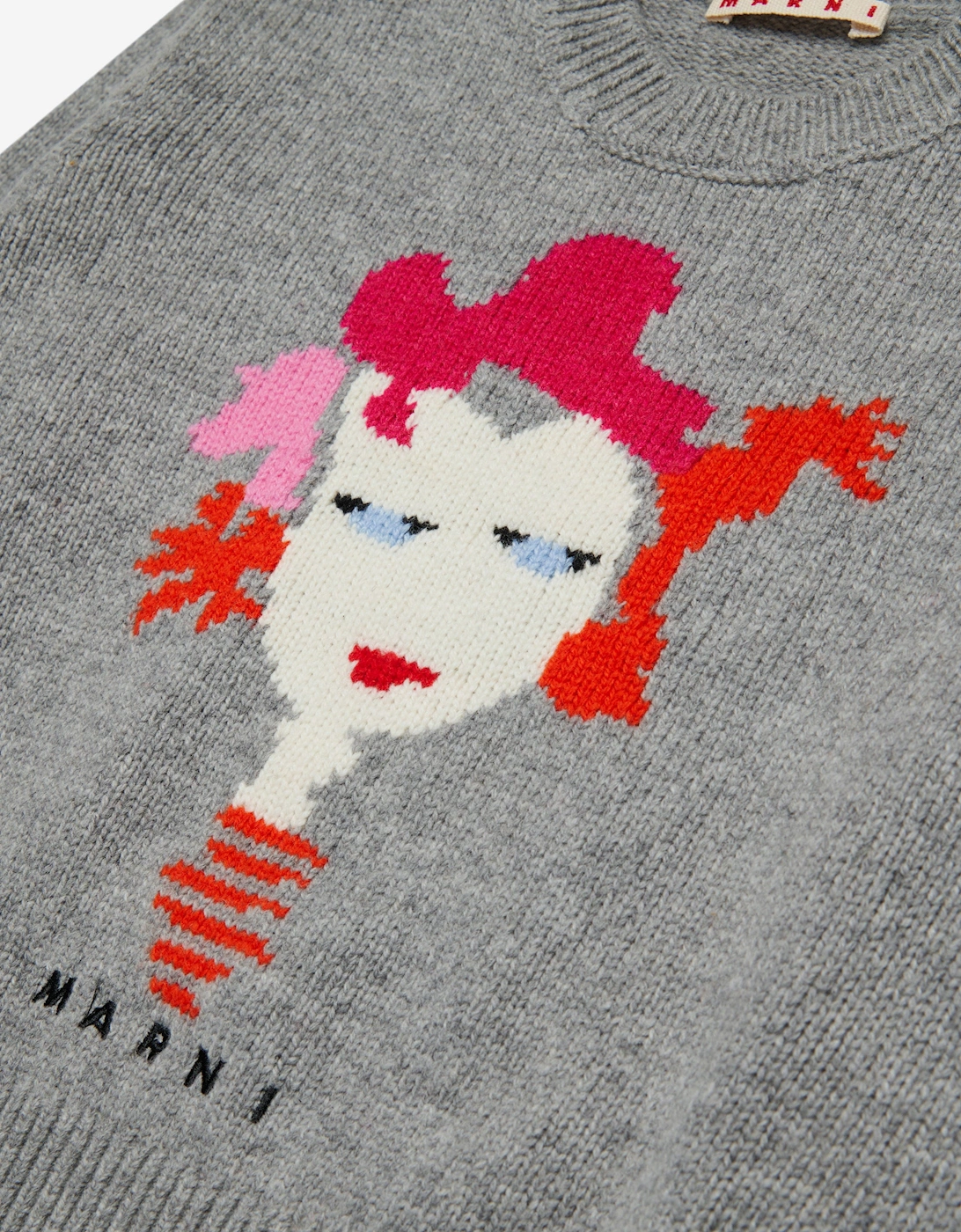 Girls Wool Rock Doll Jumper in Grey