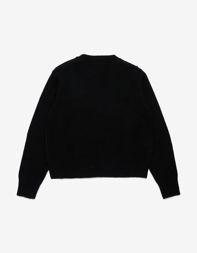 Girls Wool Rock Doll Jumper in Black