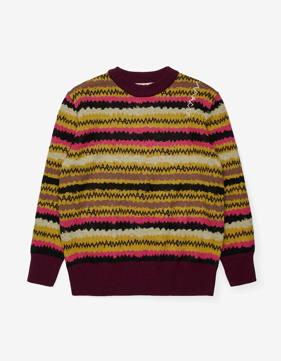 Girls Striped Wool Knit Jumper in Multicolour, 5 of 4