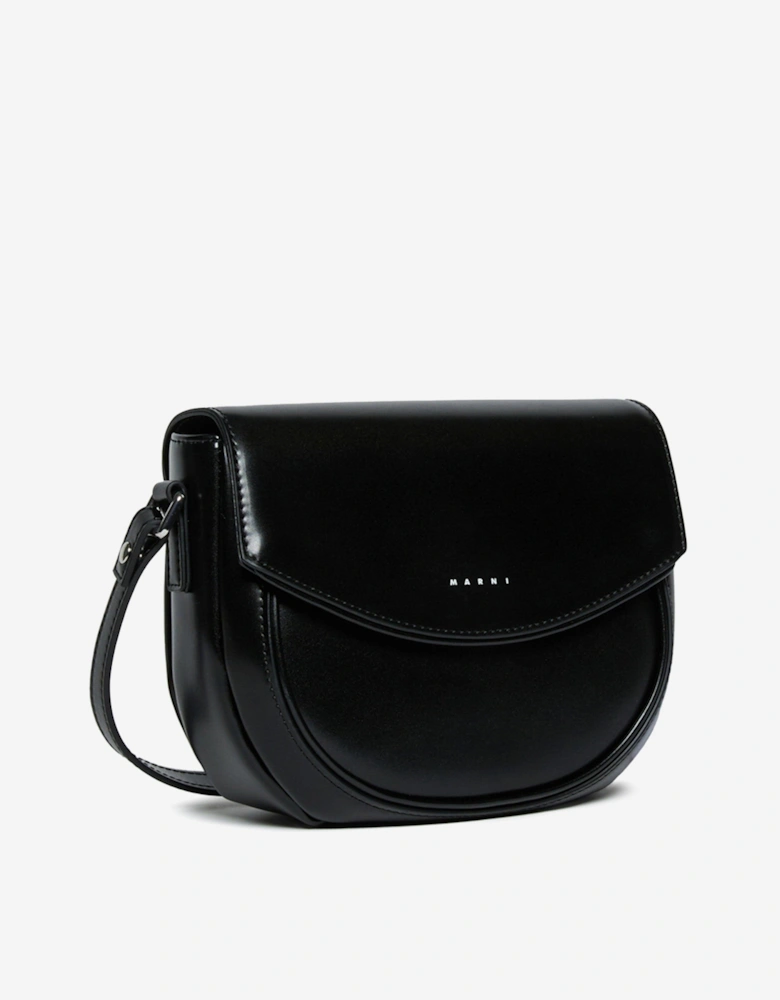 Girls Faux Leather Smile Bag in Black (19cm)