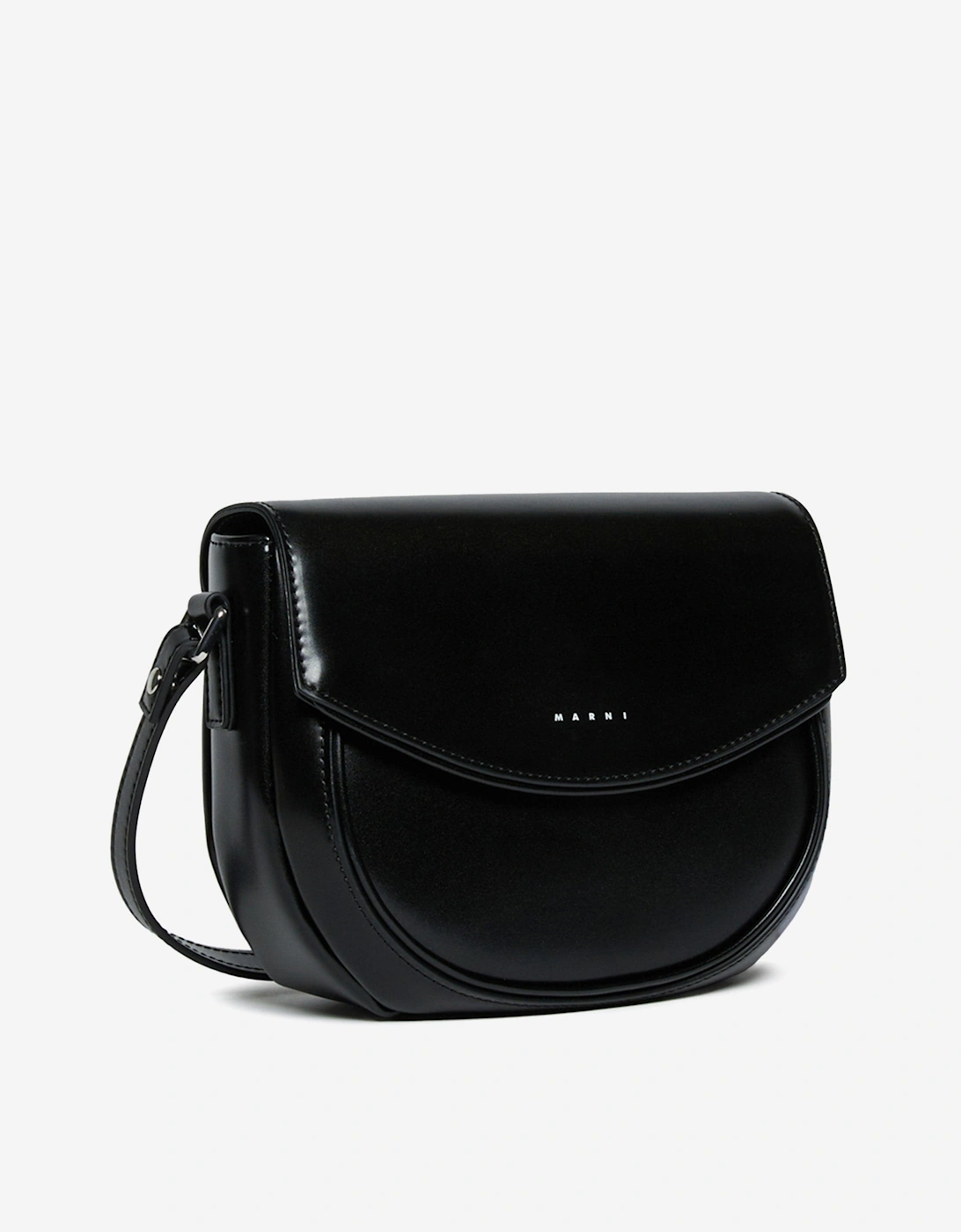 Girls Faux Leather Smile Bag in Black (19cm)