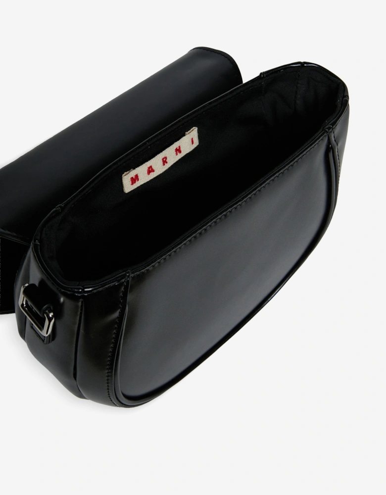Girls Faux Leather Smile Bag in Black (19cm)