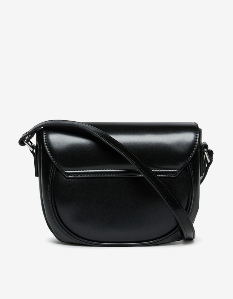 Girls Faux Leather Smile Bag in Black (19cm)