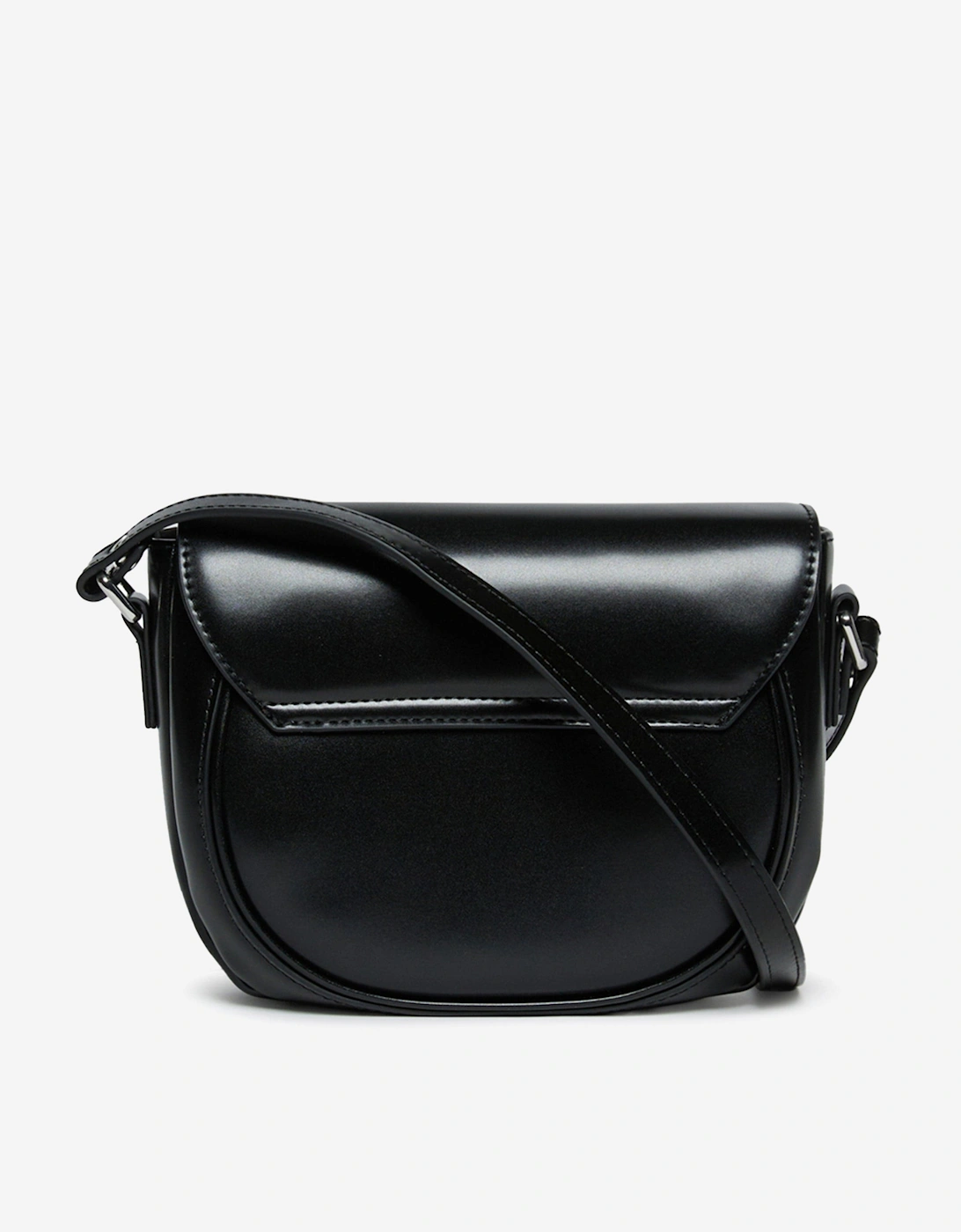 Girls Faux Leather Smile Bag in Black (19cm)