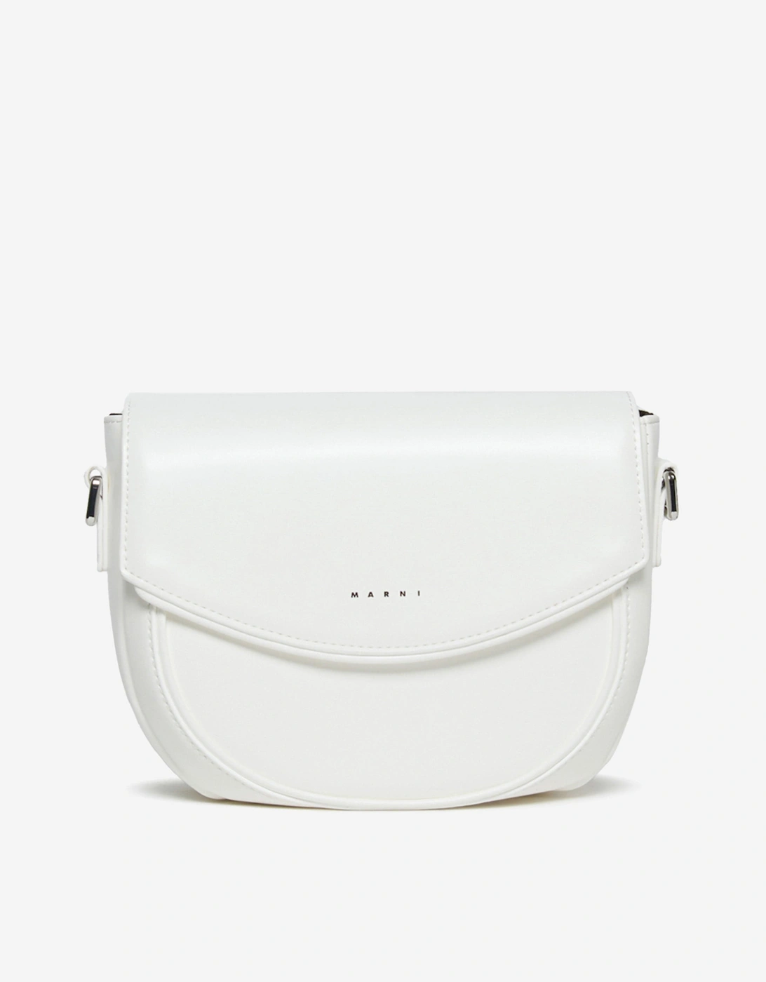 Girls Faux Leather Smile Bag in White (19cm), 6 of 5
