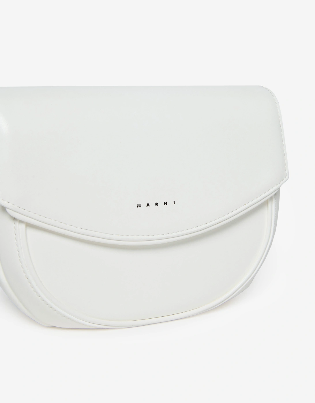 Girls Faux Leather Smile Bag in White (19cm)