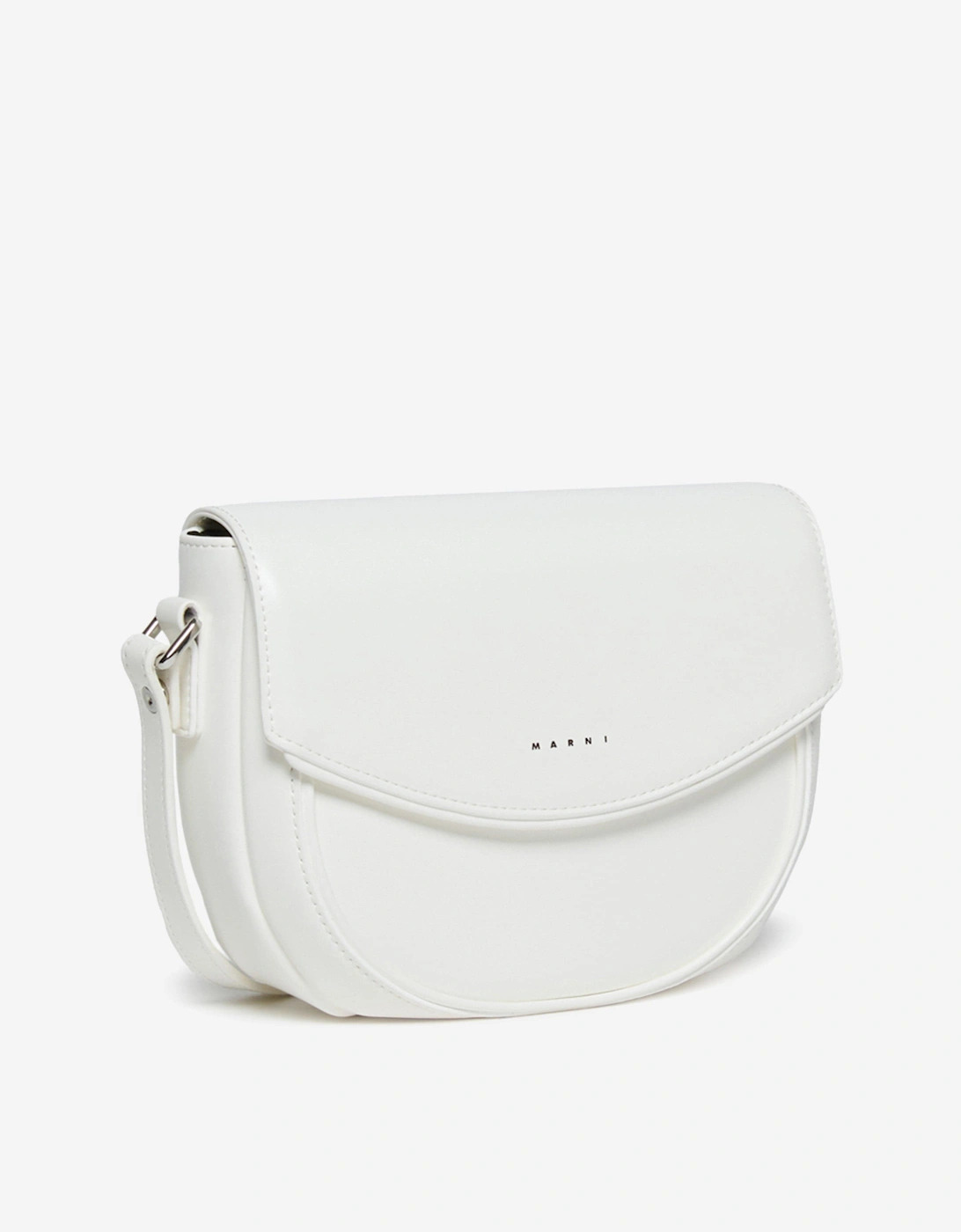 Girls Faux Leather Smile Bag in White (19cm)