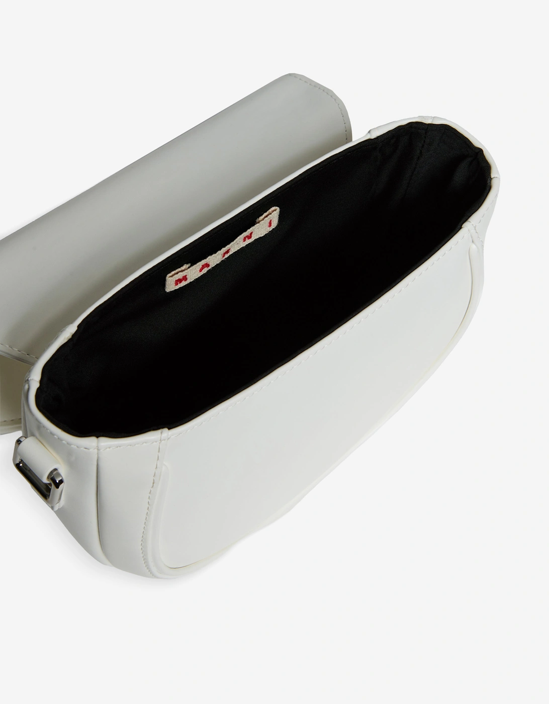 Girls Faux Leather Smile Bag in White (19cm)