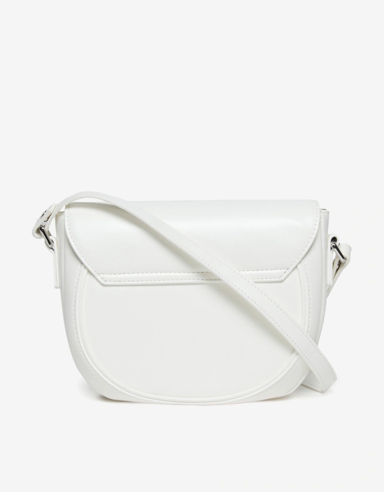 Girls Faux Leather Smile Bag in White (19cm)