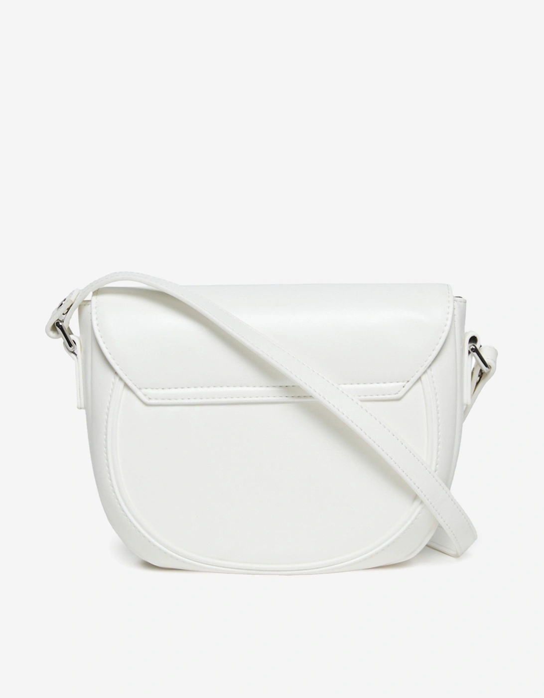 Girls Faux Leather Smile Bag in White (19cm)