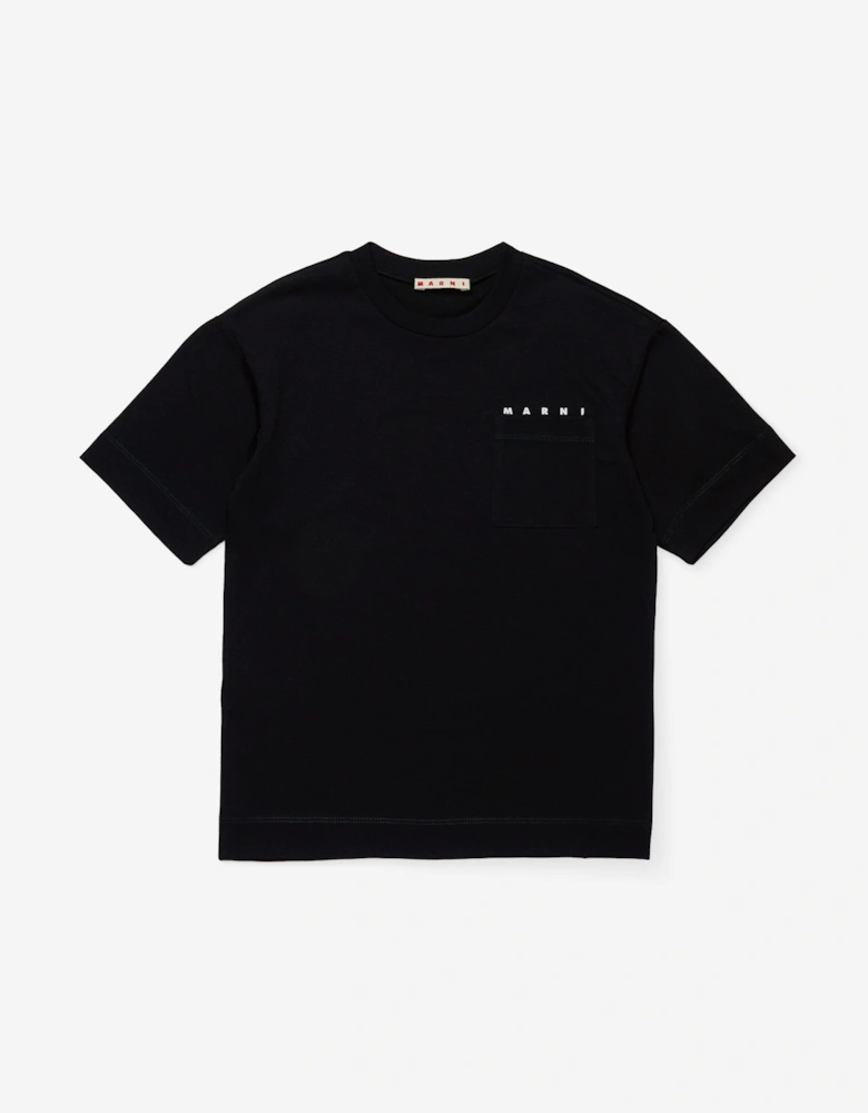 Kids Pocket Logo T-Shirt in Black