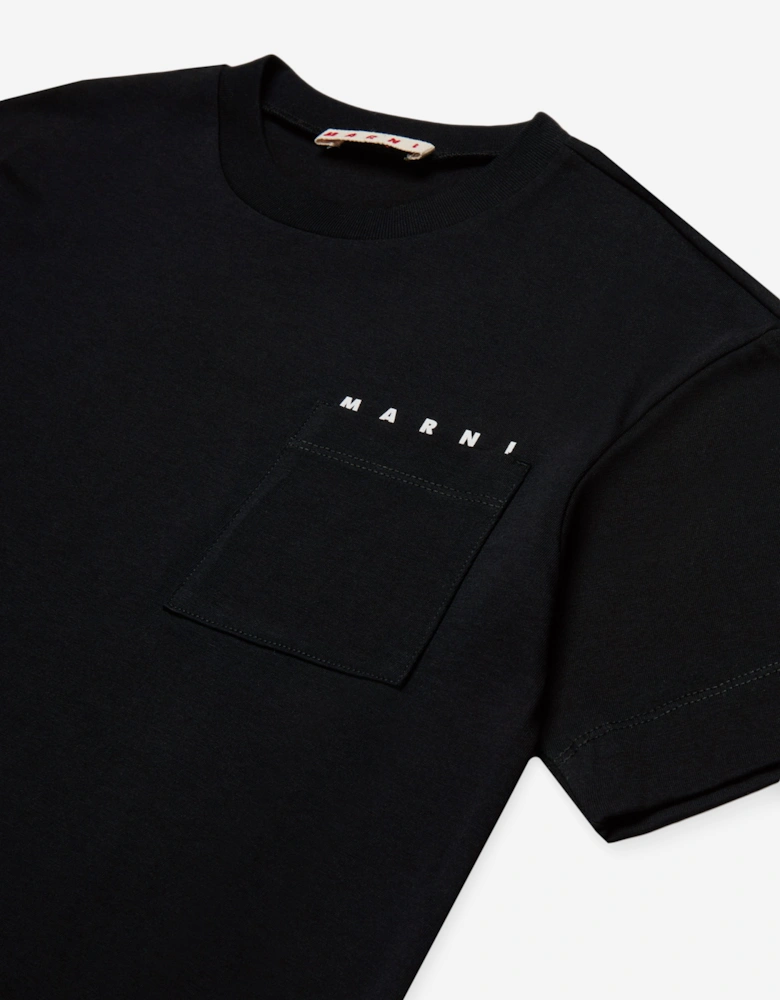 Kids Pocket Logo T-Shirt in Black