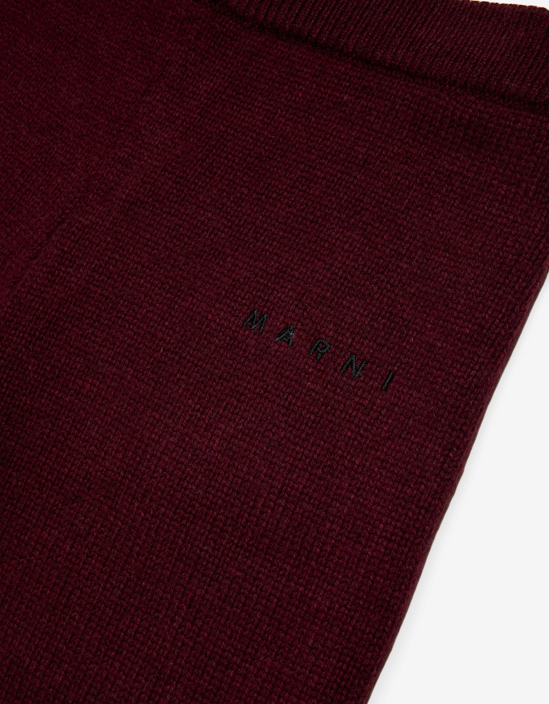 Girls Wool Knit Trousers in Red
