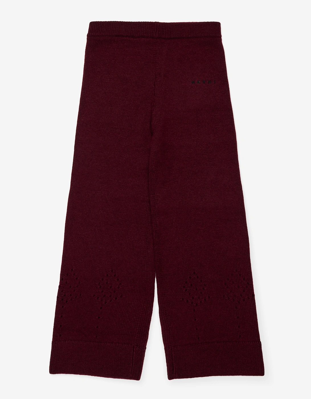 Marni Girls Red 'S Wool Knit Trousers In  12 Years Size 12 Yrs Kids