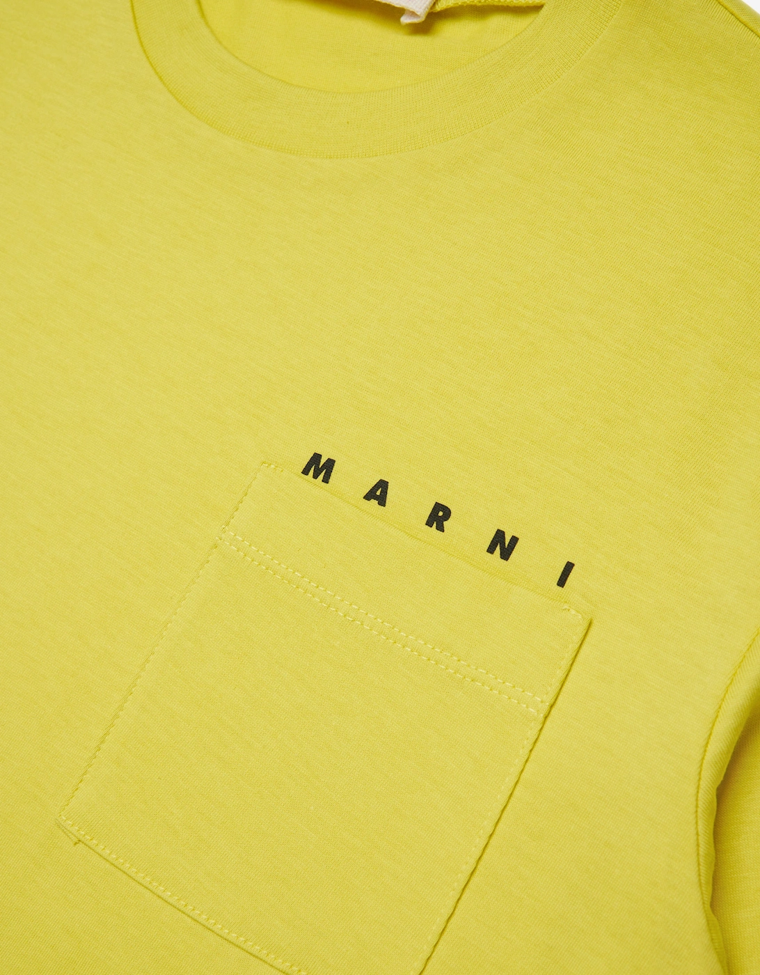 Kids Pocket Logo T-Shirt in Yellow