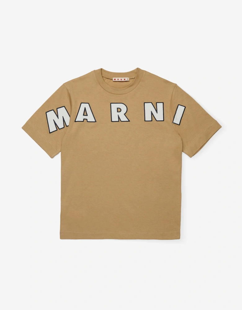 Kids Logo T-Shirt in Beige