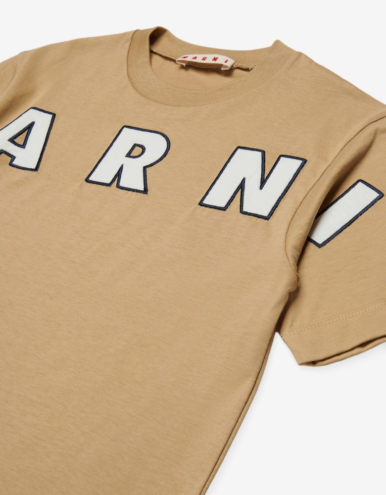 Kids Logo T-Shirt in Beige