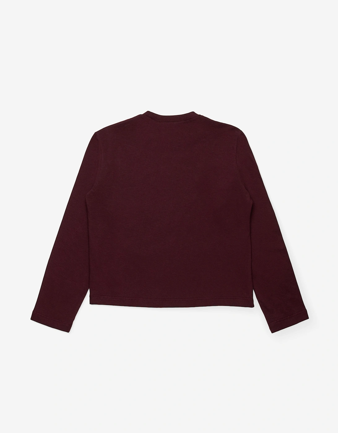 Girls Long Sleeve Logo T-Shirt in Red