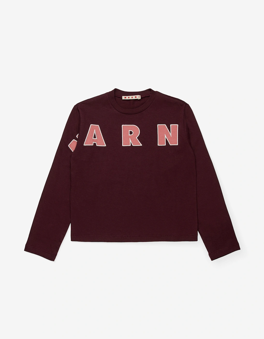 Girls Long Sleeve Logo T-Shirt in Red, 4 of 3