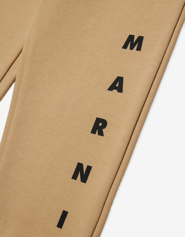 Kids Logo Joggers in Beige